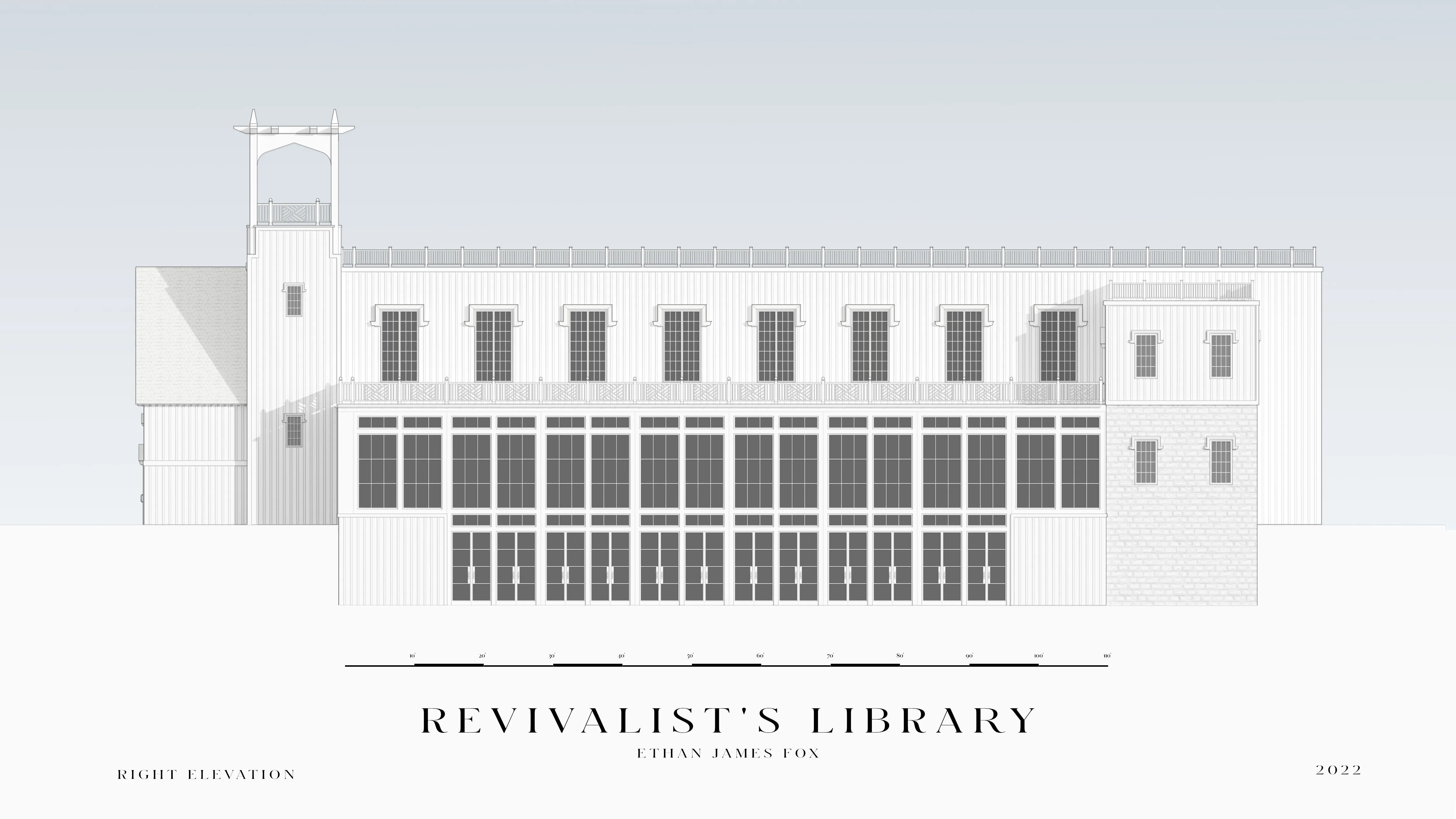 Revivalist Library Right Elevation